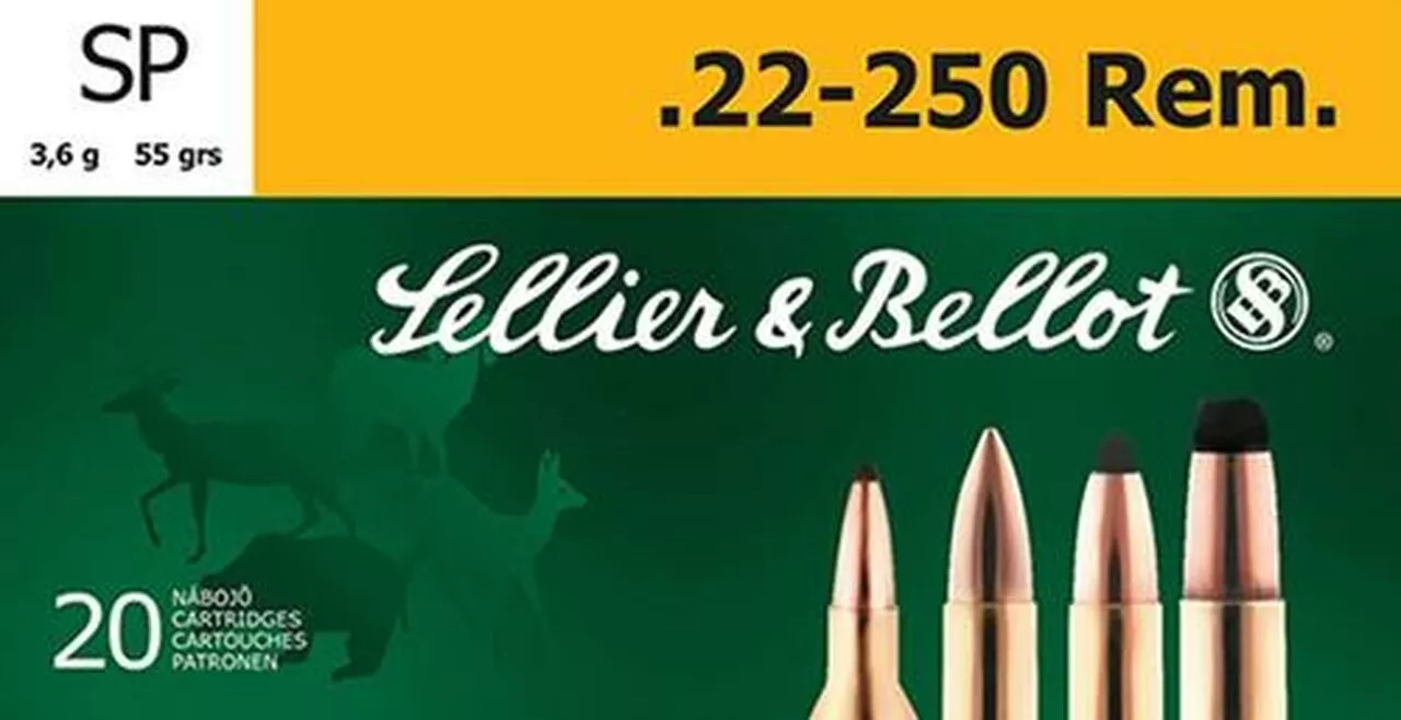 Sellier & Bellot Soft Point 22-250 Rem 55 gr, 20rd Box, 25 Box/Case
