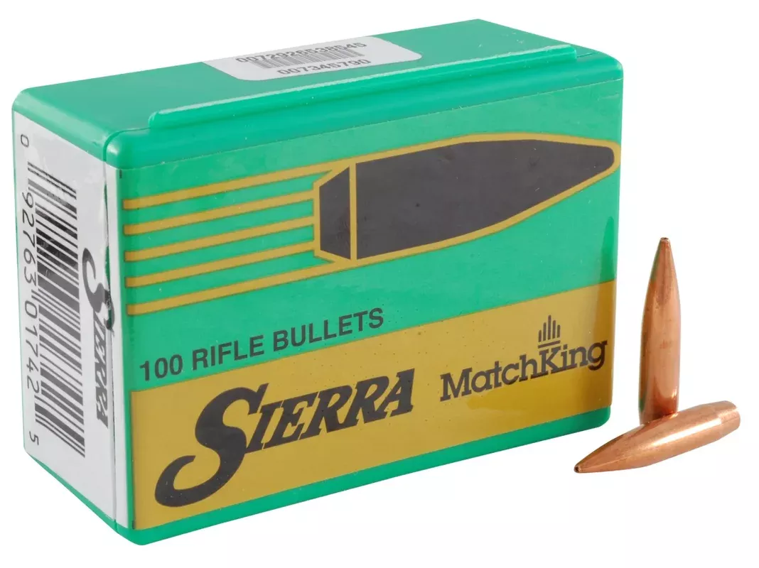 Sierra MatchKing Bullets 30 Caliber (308 Diameter) 180 Grain Hollow Point Boat Tail (100Pk)