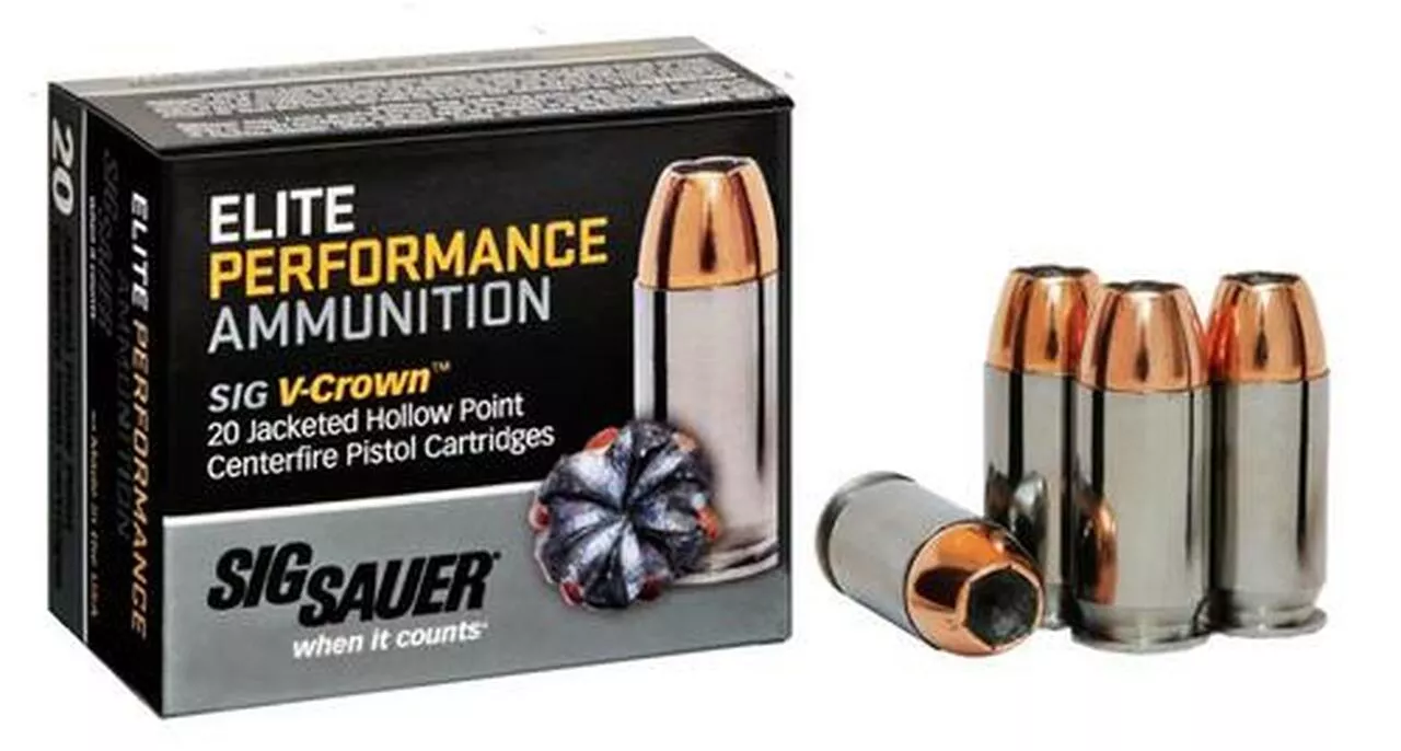 Sig Ammo 357Sig 125Gr Elite V-Crown JHP 20rd Box