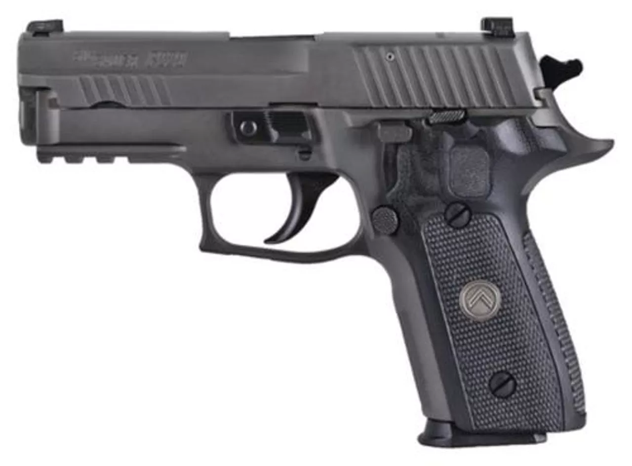 Sig P229 Compact Legion *MA Compliant* Single/Double 9mm, 3.9″, Black Grip, Gray PVD Stainless, Manual Safety, 10rd