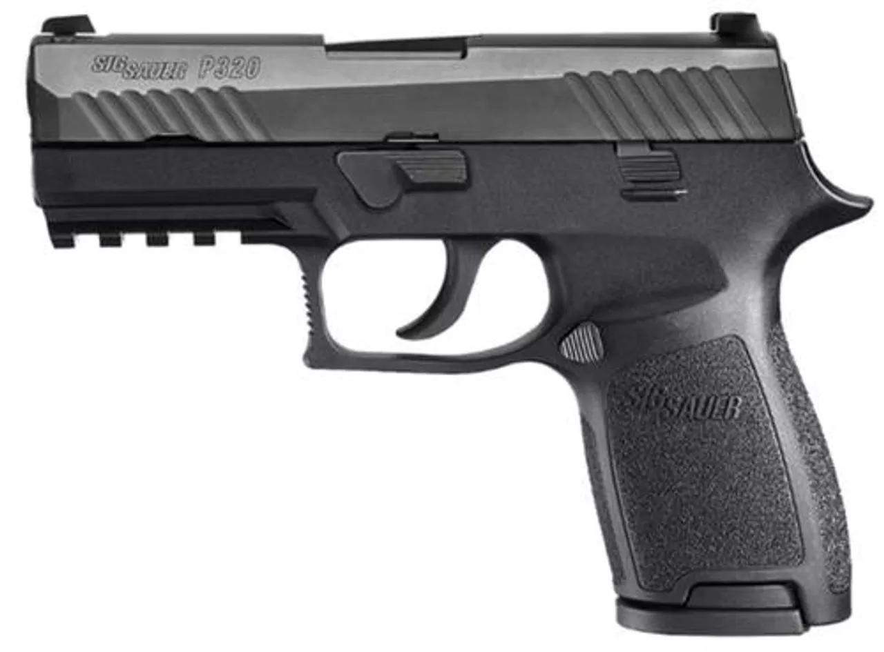 Sig P320 9mm 3.9″ Barrel Nitron Siglite Nite Sites Modular Grip, Rail 2-15Rd Mags