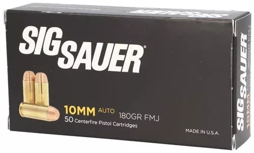 Sig Sauer E10MB150 Elite Ball10mmAuto 180gr Full Metal Jacket 50 Per Box/20 Case