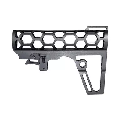 Skeletonized 223/5.56/308 Stabilizing Fin for 6 Position Mil Spec Tubes, Black Anodized Aluminum