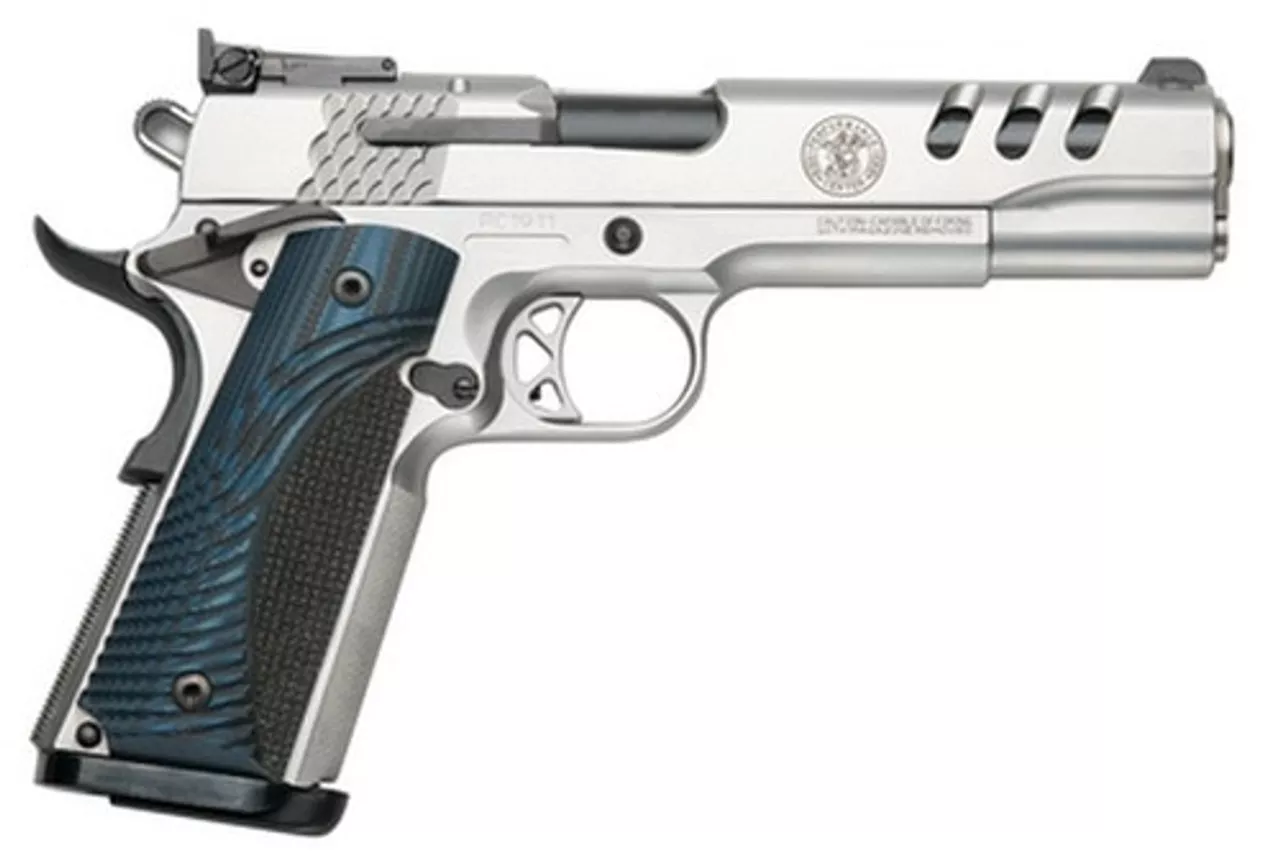 Smith & Wesson 1911 Custom Performance Center 45 ACP 5″ SS Throated Barrel G10 Custom Grip