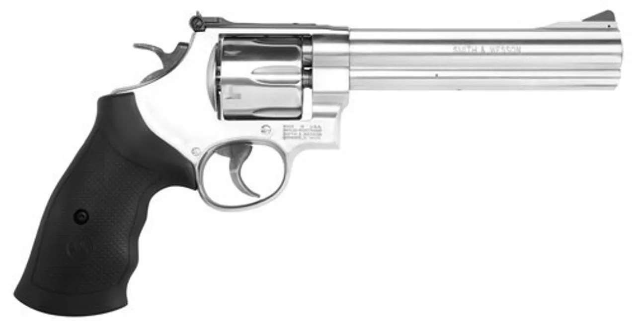 Smith & Wesson 610, 10mm, 6.5″ Barrel, 6rd, Black Grips/Stainless