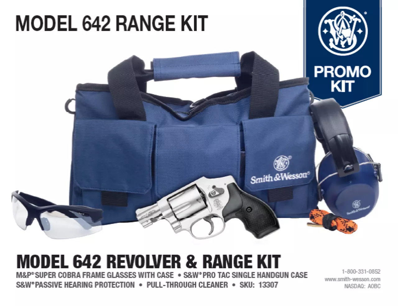 Smith & Wesson 642 Range Kit .38 Special, 1.8″ Barrel, SS, Fixed Sights, 5rd