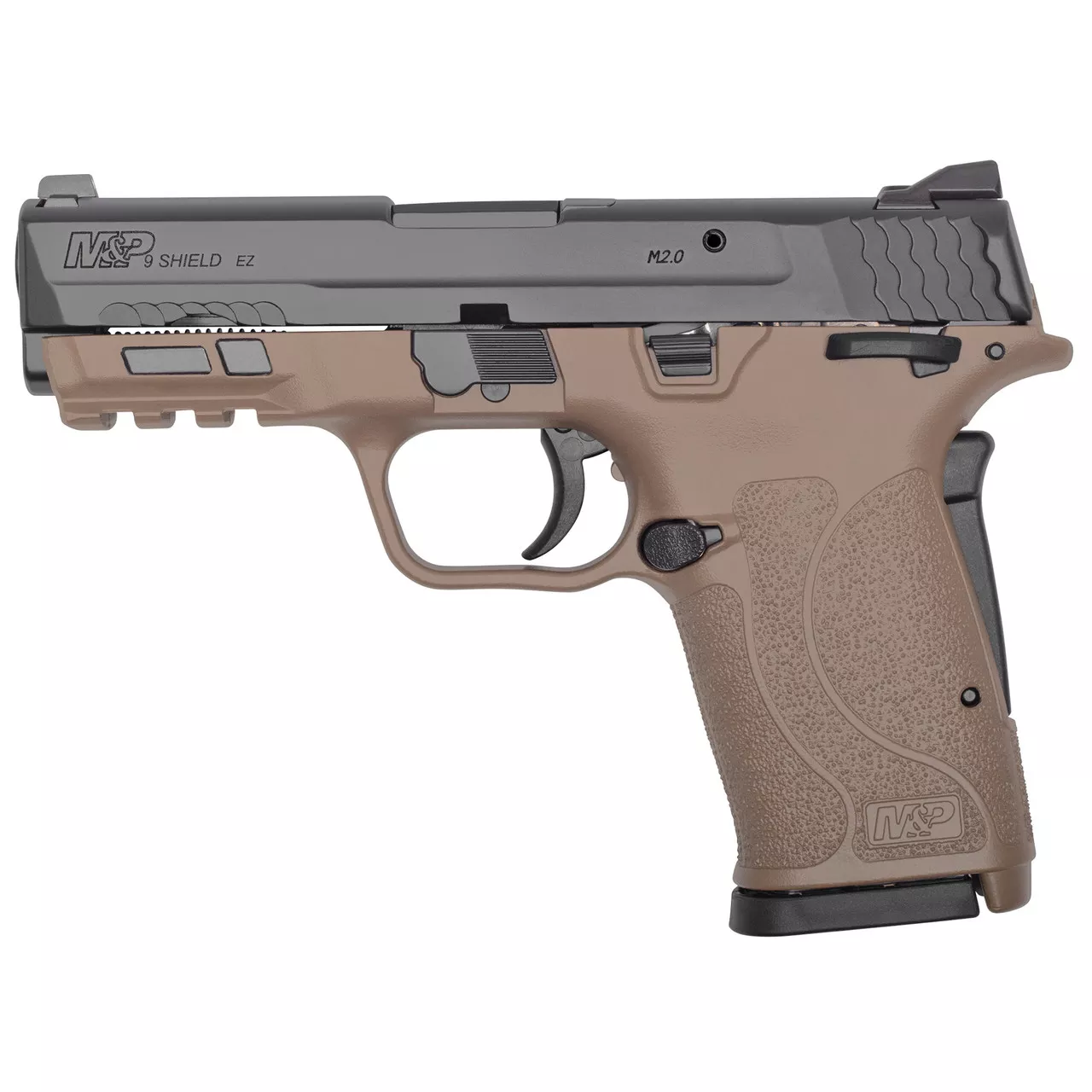 Smith & Wesson M&P Shield EZ 2.0 9mm, 3.675″ Barrel, FDE Frame, Black Slide