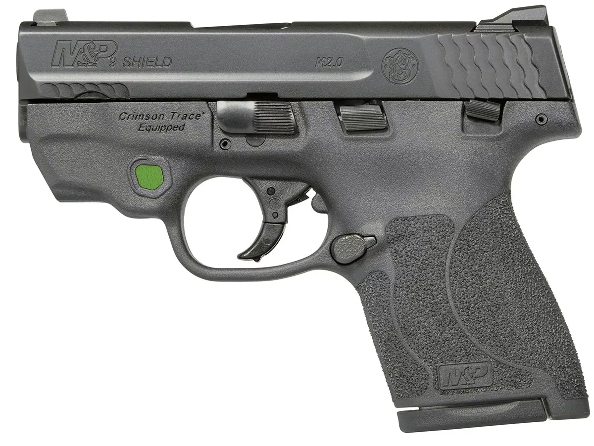 Smith & Wesson M&P Shield M2.0 9mm Pistol with Crimson Trace Integrated Green Laser