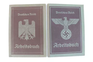 SOLD - 2 Nazi Workbooks - Arbeitsbuch