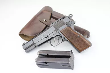 SOLD - Beautiful FN Browning High Power Rig - Early Tangent Sight
