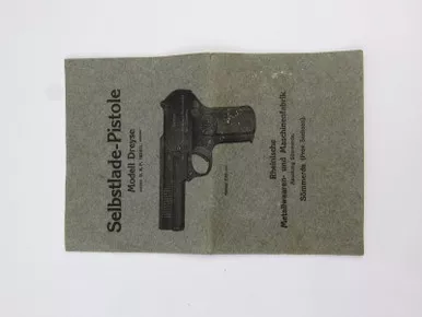 SOLD - Dreyse Model 1907 Manual