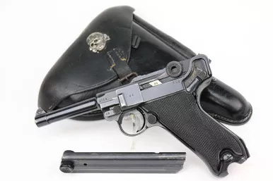 SOLD - Excellent 1941 Mauser "Black Widow" Luger Rig