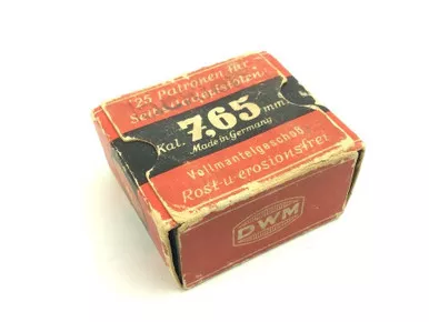 SOLD - German 7.65mm WW2 Ammunition - Scarce