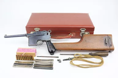 SOLD - Mauser C96 Flatside Rig - Matching Stock