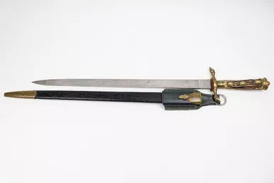 SOLD - Military Hirschfanger with Sheath