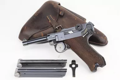 SOLD - Minty 1937 Mauser Luger Rig - Matching Magazine