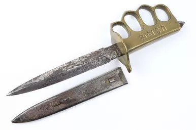 SOLD - RARE Au Lion 1918 Trench Knife