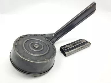 SOLD - Snail Drum Luger Magazine & Dust Cover (072120-5)