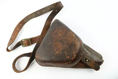SOLD - T14 Nambu Leather Shoulder Holster (091818-8)