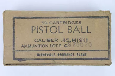 SOLD - WW2 .45 Caliber Pistol Ball M1911 Ammo