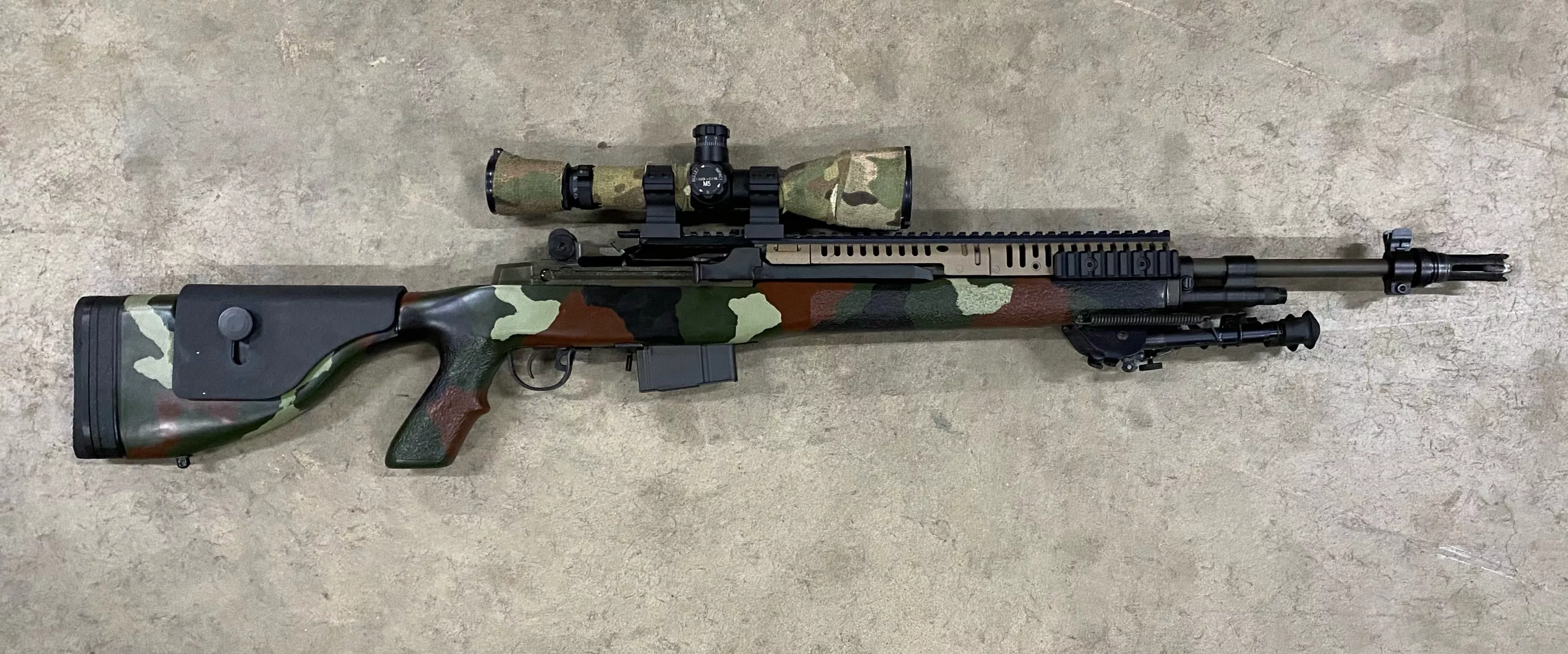 Springfield M1A Loaded 308 McMillian M2A Vltor Rail Leupold Mark 4 H-27