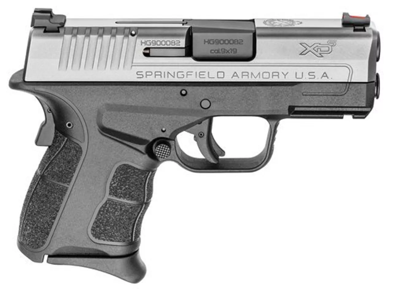 Springfield XD-S Mod.2 9mm, 3.3″ Barrel, Fiber Optic Sights, SS Slide, Black, 7rd