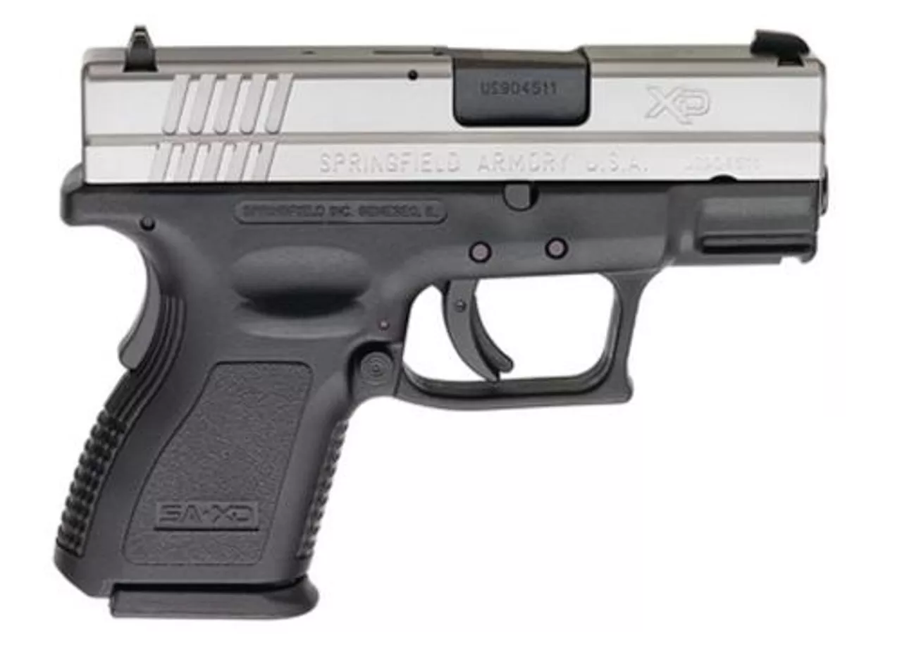 Springfield XD Sub-Compact 9mm 3″ Barrel Ultra Safety Assurance Trigger System Satin Stainless Steel Slide Black Polymer Frame 10rd