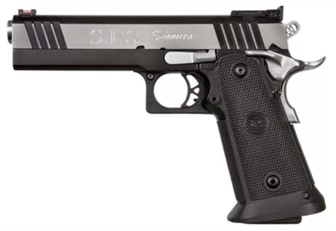 SPS Pantera 9mm, 5″ Barrel, 21rd, Black Polymer Frame, Chrome Slide