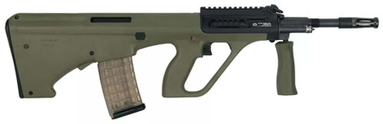 Steyr AUG A3 M1, 5.56/.223, 16.375″, 30rd, Short Rail, Bullpup, OD Green