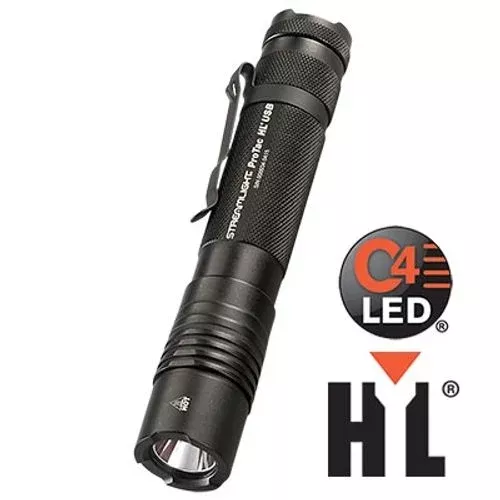 Streamlight USB Flashlight LED with Rechargeable Lithium Ion Battery Aluminum Black