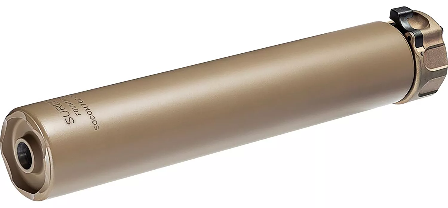 Surefire SOCOM65 Dark Earth Titanium Fast-Attach 6mm / 6.5mm / 260 Caliber Suppressor