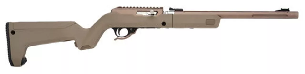Tacsol 22LR 10/22 Quicksand Finish Take Down 16″ Barrel, Magpul Backpacker Stock 10rd