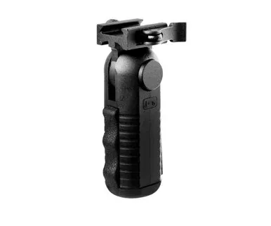 Tactical 5-position Compact Foregrip with Quick Release for Picatinny/Weaver Rail – Black
