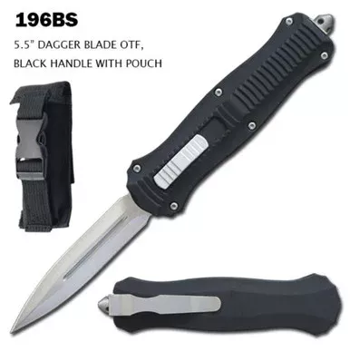 TACTICAL DAGGER BLADE OTF KNIFE – BLACK