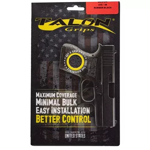 Talon Grips 385R Adhesive Grip Compatible with Glock 48/43X Textured Rubber Black