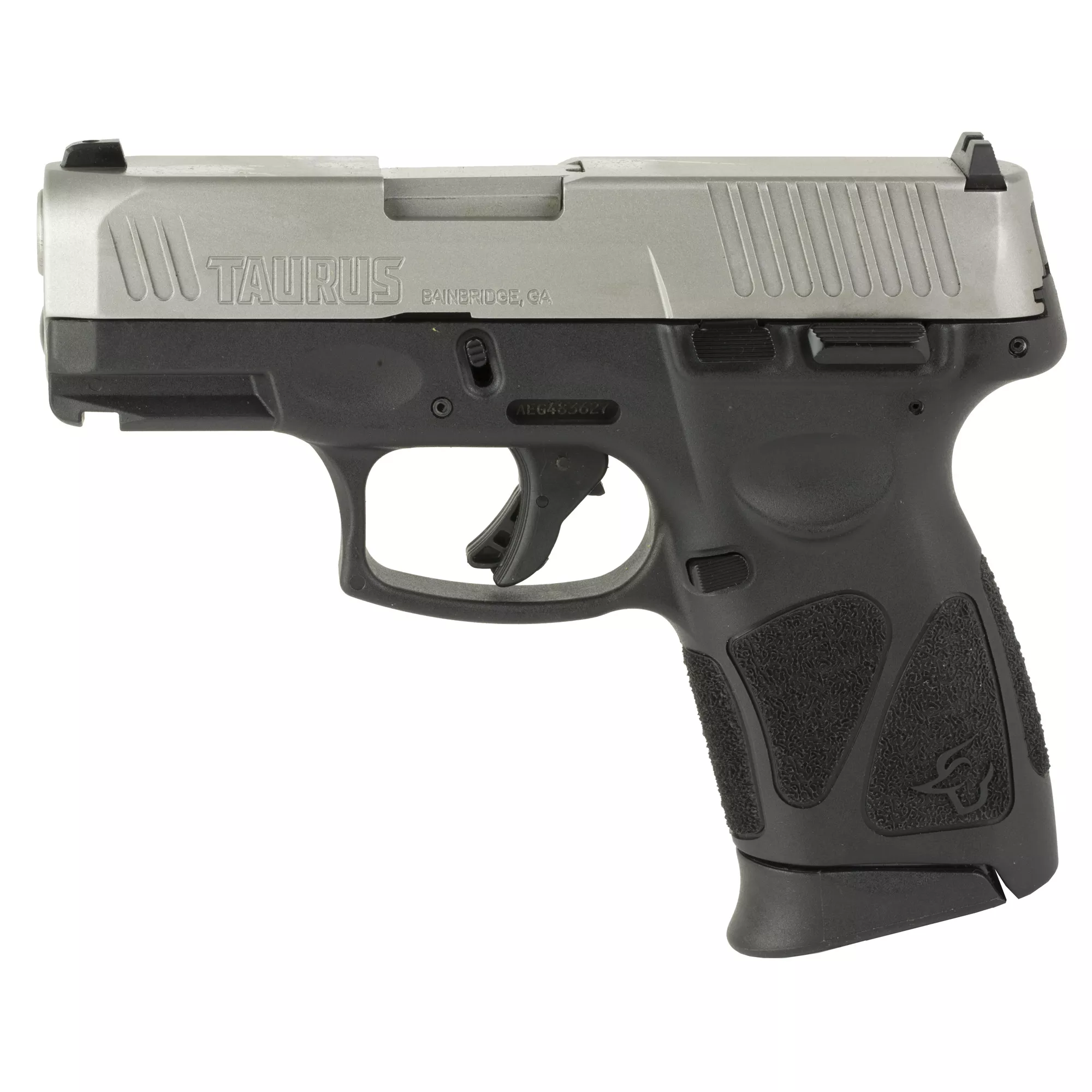 Taurus 1G3C4039 G3C Compact Frame 40 S&W 10+1 3.26” Matte Stainless Steel Barrel, Serrated Stainless Steel Slide, Black Polymer Frame w/Picatinny Rail, Black Polymer Grip