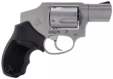Taurus 2-850129 850 38 Spl 5 Shot 2" BBL Matte Stainless Black Rubber Grip