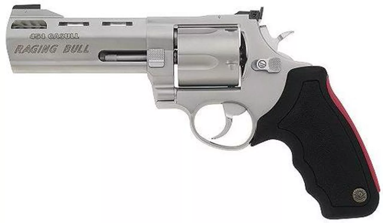 Taurus 2454059M Mod 454 Raging Bull 454 Casull 5″ 5rd Adjustable Sight Rubber Grip SS