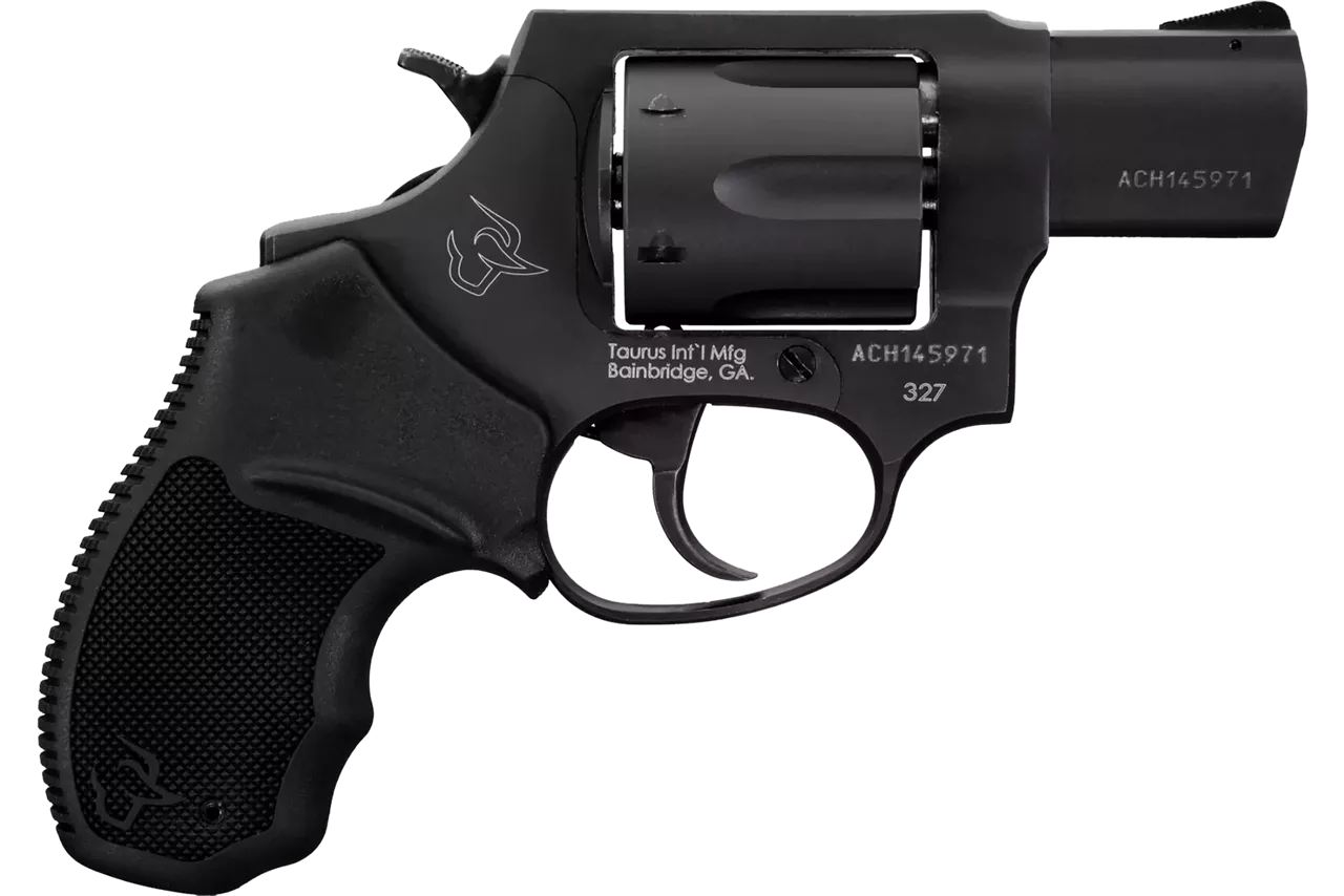 Taurus 327 327 Federal Mag, 2″ Barrel, Black, Walnut Grip, 6rd