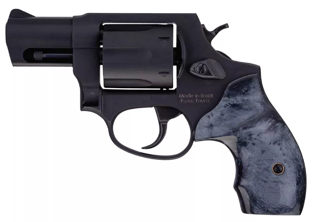 Taurus 856 .38 Special, 2″ Barrel, Fixed Sights, Black Pearl Grip, Matte Black, 6rd