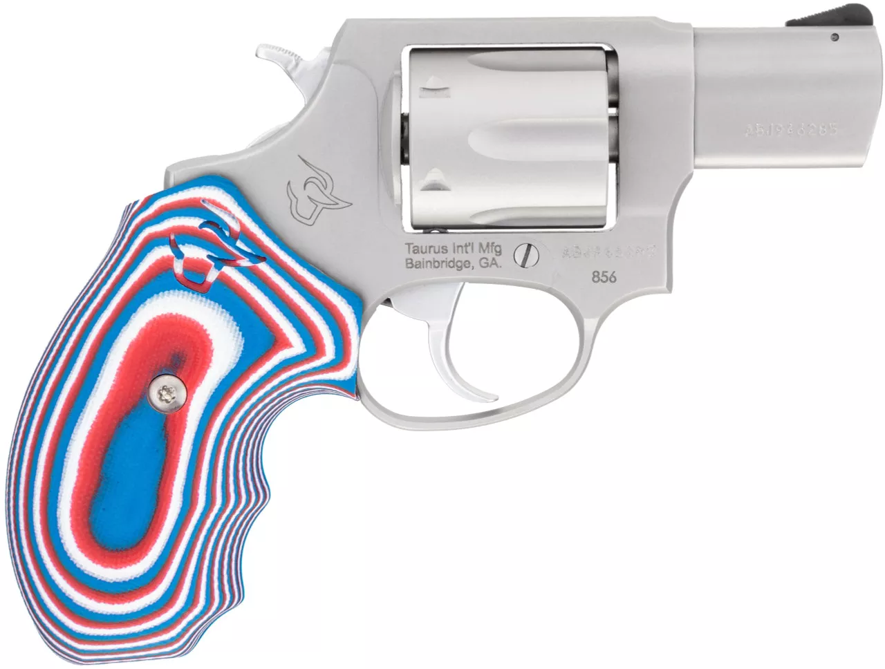 Taurus 856 .38 Special, 2″ Barrel, VZ UZA Grips, Matte Stainless, 6rd