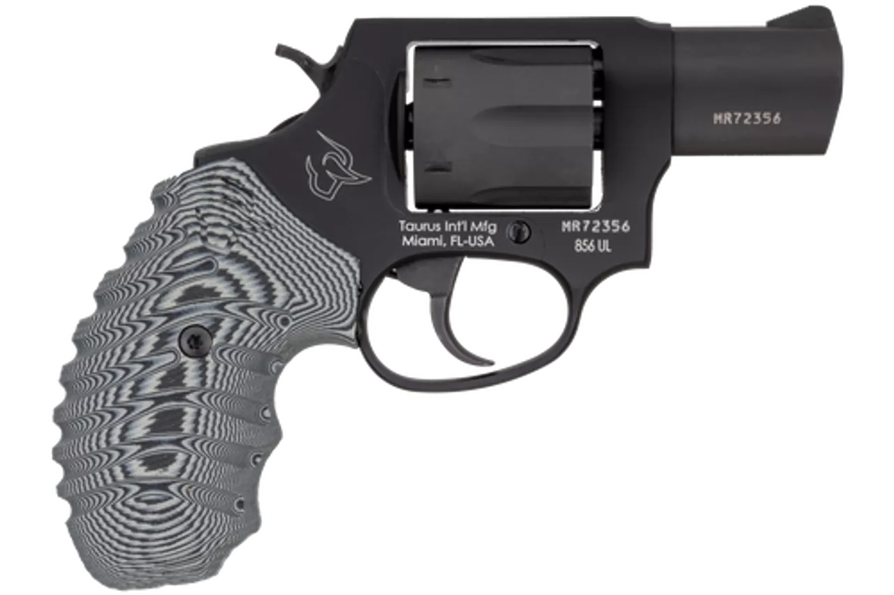 Taurus 856, Revolver, 38 Special, 2″ Barrel, Alloy Frame, Black, Polymer Grips, 6Rd