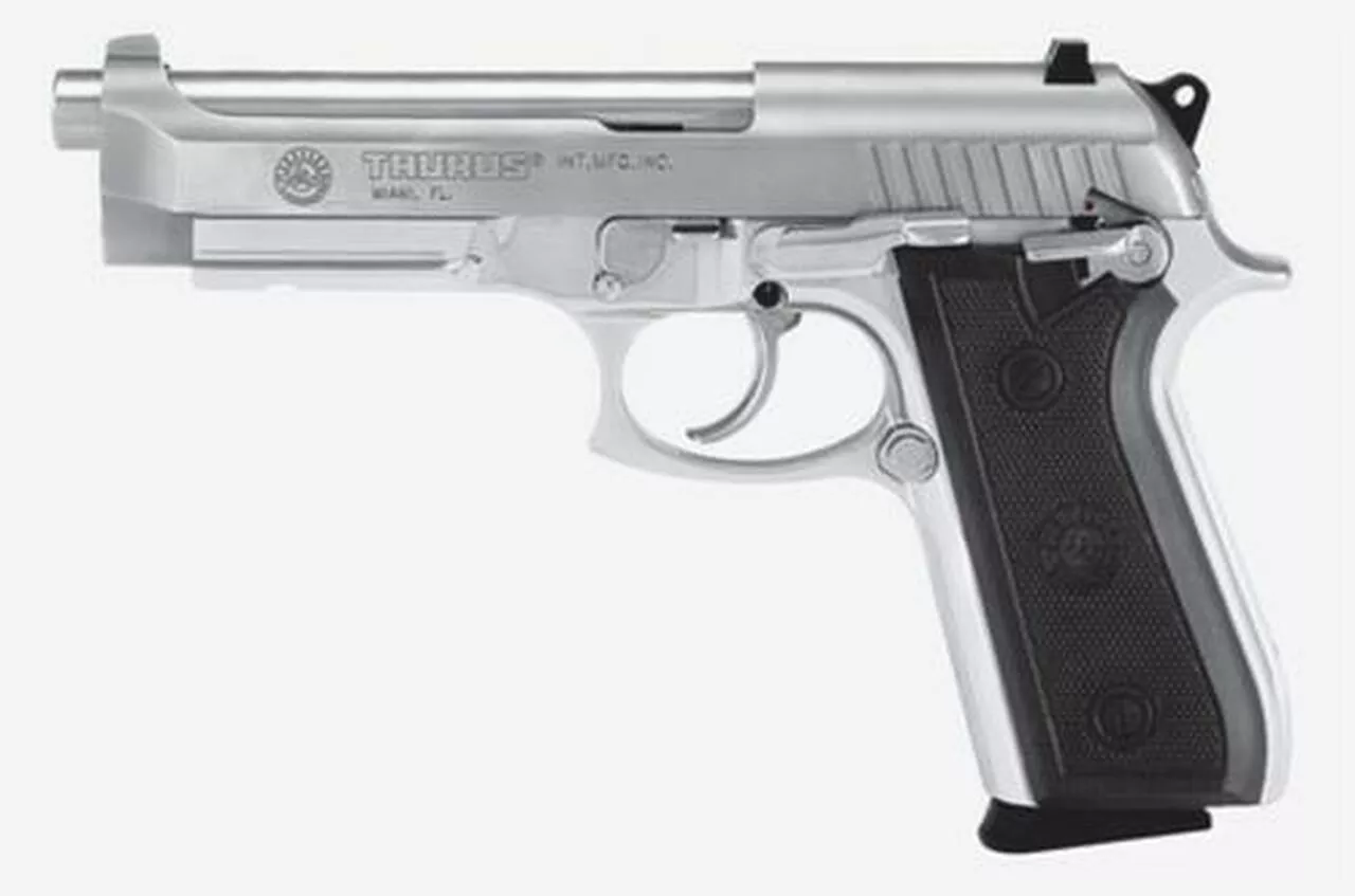 Taurus 92 9mm, 5″ Barrel, Fixed Sights, Stainless, Rail, 17rd