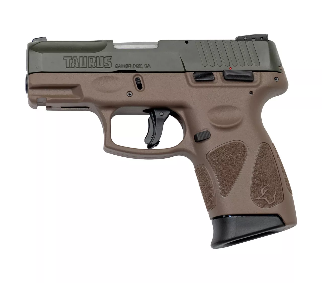Taurus G2C 9mm, 3.25″ Barrel, Manual Safety, OD Green/FDE, 12rd