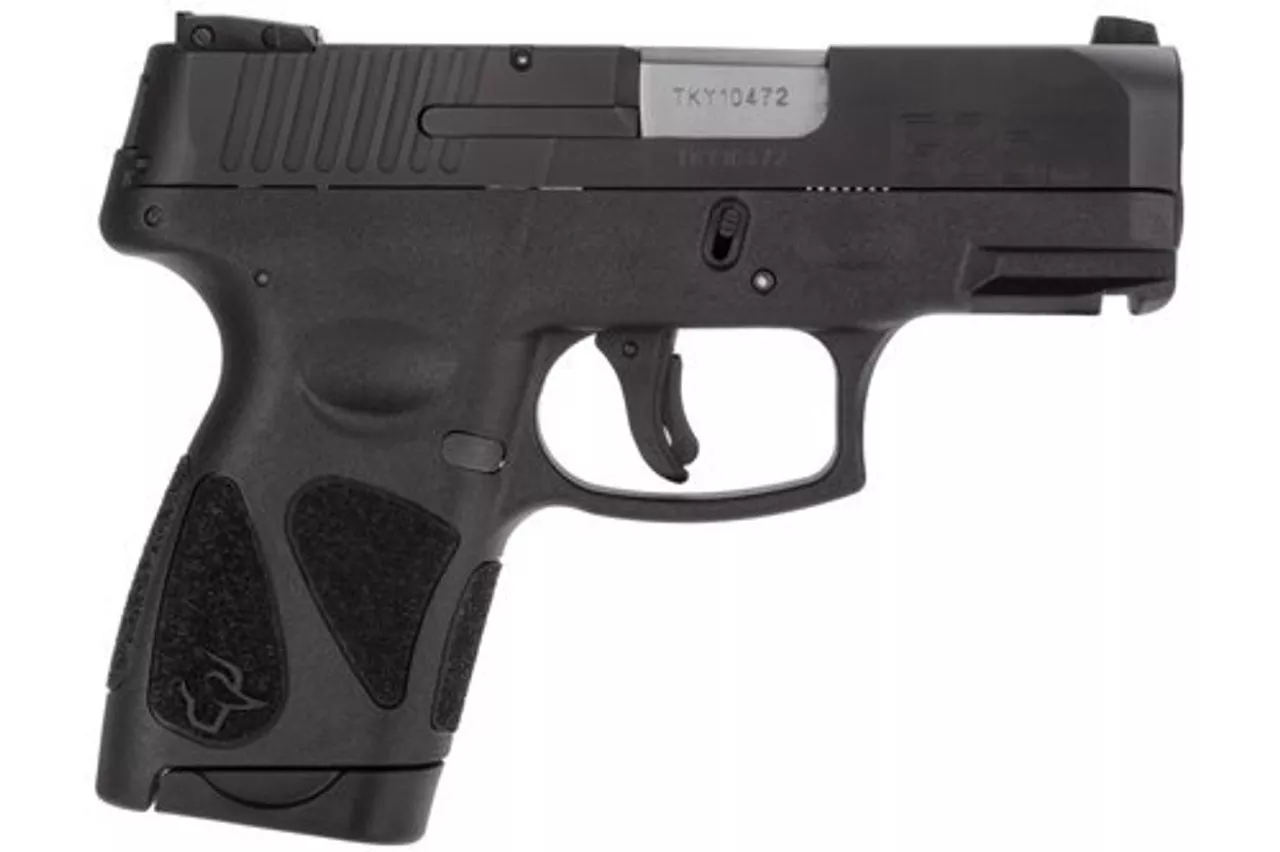 Taurus G2S 9mm, 3.25″ Barrel, NS Black, Carbon Steel Slide, 7rd