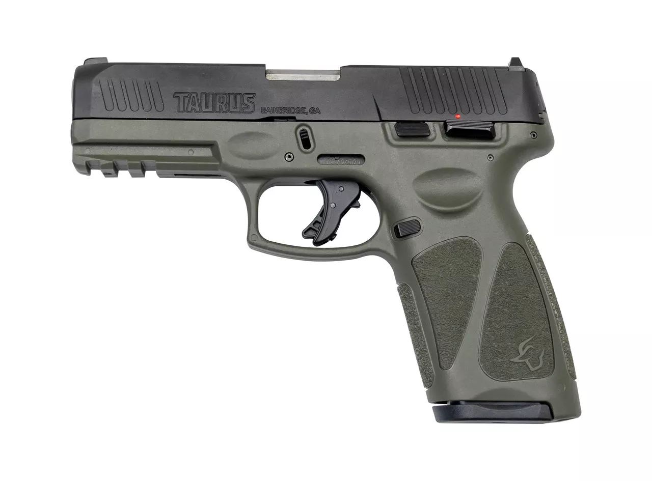 Taurus G3 9mm, 4″ Barrel, Adj. Rear/White Dot Front, OD Green, 15rd/17rd