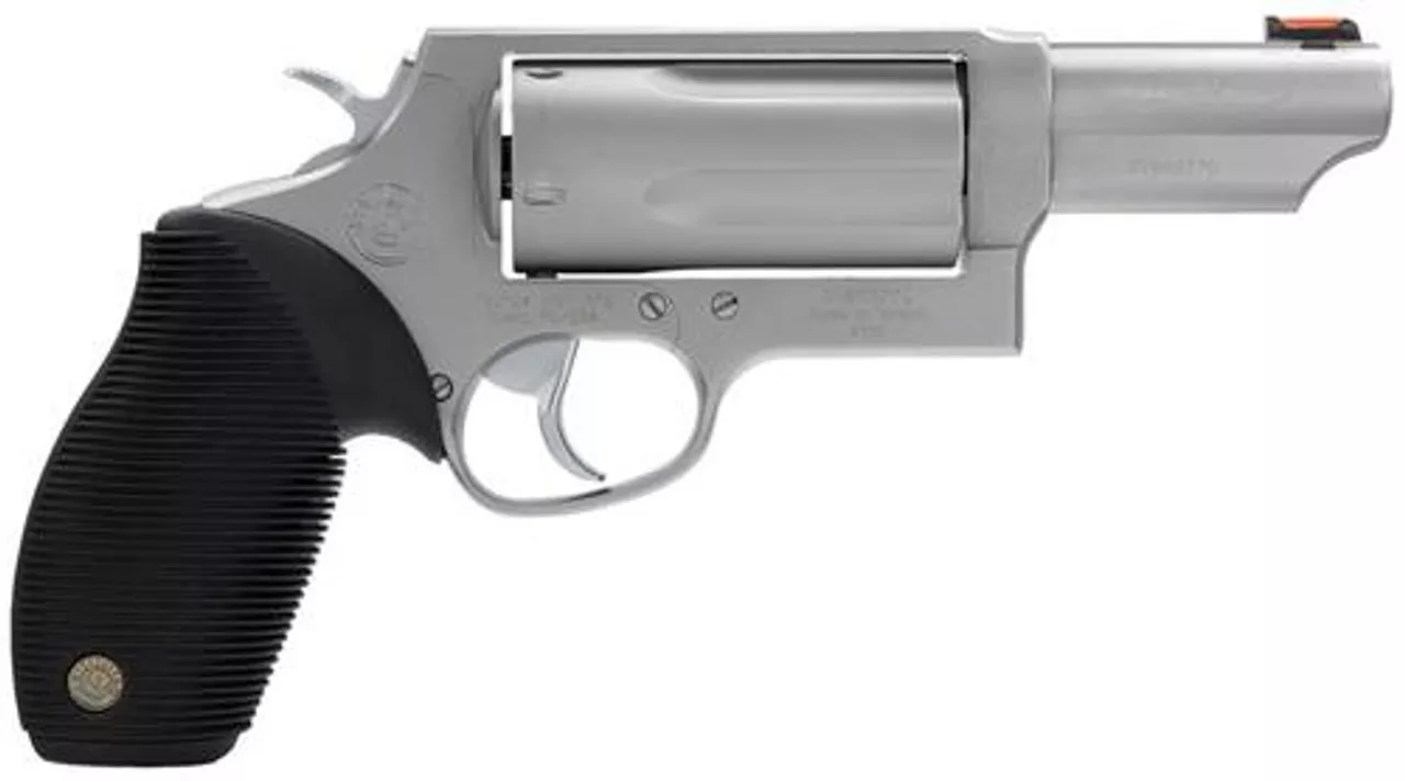 Taurus Judge Magnum 410 Ga (3″ Chamber)/45 LC, 3″ Barrel, Matte Stainless Finish
