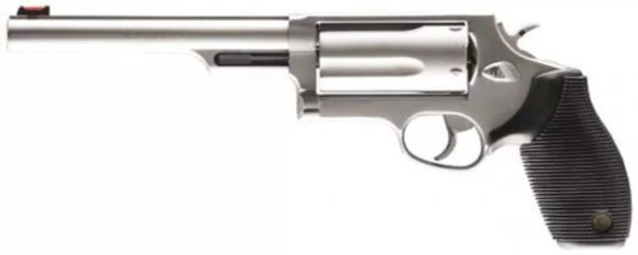 Taurus Judge Magnum, 410 Ga/45LC, 6.5″ Barrel, Steel Frame, Stainless Finish, 5Rd
