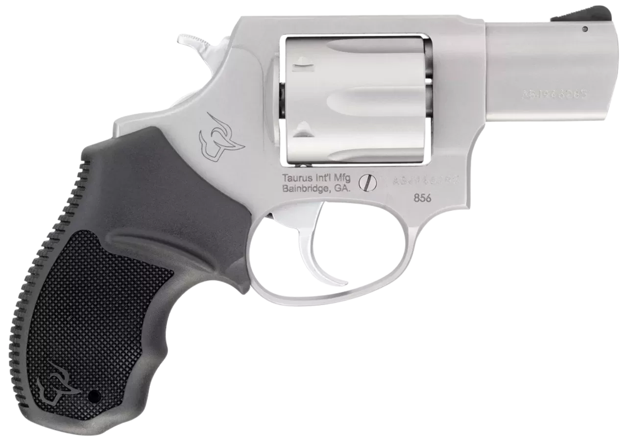 Taurus Model 856 38 Special +P, 2″ Barrel, Silver, Rubber Grips, 6rd