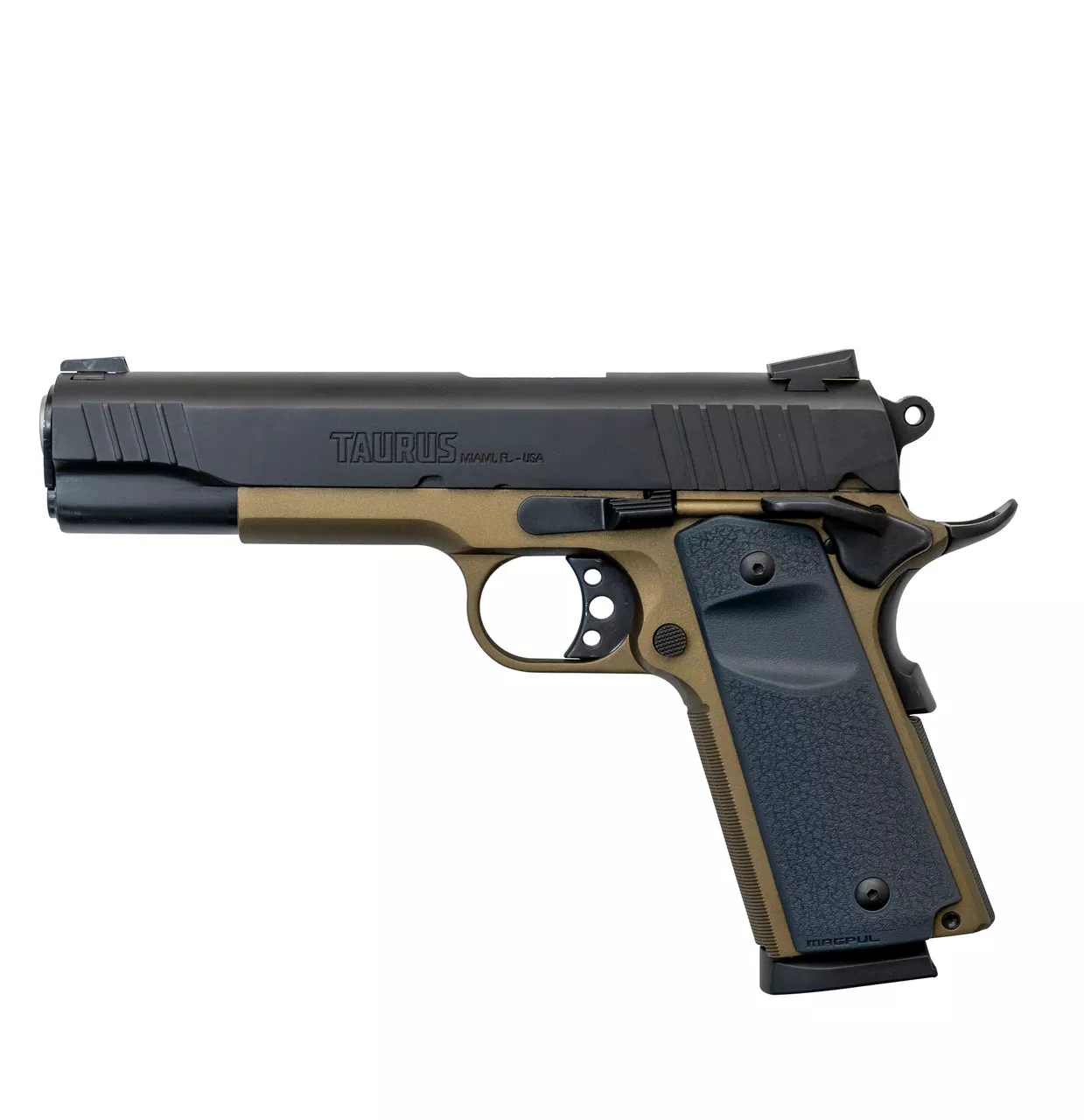 Taurus PT1911 .45 ACP, 5″ Barrel, Magpul Grips, Bronze, 8rd